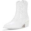 A-western Cowboy Boots-9816-white