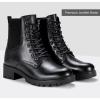 imageVepose Womens 916  Ankle Boots  Combat Boots  Laceup Booties with Inside ZipperLeather916lblack