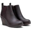 imageVepose Womens 9679 Wedge Ankle Boots Classic Ankle Wedge Booties with Side Zipper for LadyWedge Chelsea9678 Brown