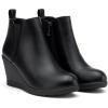 imageVepose Womens 9679 Wedge Ankle Boots Classic Ankle Wedge Booties with Side Zipper for LadyWedge Chelsea9678black