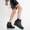 imageVepose Womens 9679 Wedge Ankle Boots Classic Ankle Wedge Booties with Side Zipper for LadyWedge Chelsea9678black