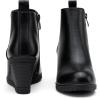 imageVepose Womens 9679 Wedge Ankle Boots Classic Ankle Wedge Booties with Side Zipper for LadyWedge Chelsea9678black