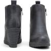imageVepose Womens 9679 Wedge Ankle Boots Classic Ankle Wedge Booties with Side Zipper for LadyWedge Chelsea9678grey