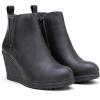 imageVepose Womens 9679 Wedge Ankle Boots Classic Ankle Wedge Booties with Side Zipper for LadyWedge Chelsea9678grey