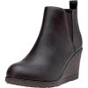 imageVepose Womens 9679 Wedge Ankle Boots Classic Ankle Wedge Booties with Side Zipper for LadyWedge Chelsea9678 Brown