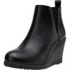imageVepose Womens 9679 Wedge Ankle Boots Classic Ankle Wedge Booties with Side Zipper for LadyWedge Chelsea9678black