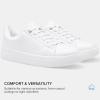 imageVepose White Casual Walking Sneakers for Women Fashion Comfortable Slip On Low Top 8013 ShoesCasual8012awhite