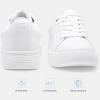 imageVepose White Casual Walking Sneakers for Women Fashion Comfortable Slip On Low Top 8013 ShoesCasual8012awhite