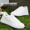 imageVepose White Casual Walking Sneakers for Women Fashion Comfortable Slip On Low Top 8013 ShoesCasual8013white