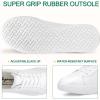 imageVepose White Casual Walking Sneakers for Women Fashion Comfortable Slip On Low Top 8013 ShoesCasual8013white