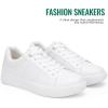 imageVepose White Casual Walking Sneakers for Women Fashion Comfortable Slip On Low Top 8013 ShoesCasual8013white
