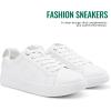 imageVepose White Casual Walking Sneakers for Women Fashion Comfortable Slip On Low Top 8013 ShoesCasual8013white Beige