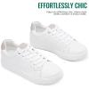 imageVepose White Casual Walking Sneakers for Women Fashion Comfortable Slip On Low Top 8013 ShoesCasual8013white Beige