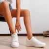 imageVepose White Casual Walking Sneakers for Women Fashion Comfortable Slip On Low Top 8013 ShoesCasual8013white Beige