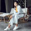 imageVepose White Casual Walking Sneakers for Women Fashion Comfortable Slip On Low Top 8013 ShoesCasual8013white Pink