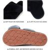 imageVepose Womens 801 Cross Band Slippers Soft Plush Furry Open Toe Fur Slides Fuzzy Fluffy Slip on House Shoes Indoor Outdoor SlippersCross Band801black