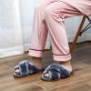 imageVepose Womens 801 Cross Band Slippers Soft Plush Furry Open Toe Fur Slides Fuzzy Fluffy Slip on House Shoes Indoor Outdoor SlippersCross Band801grey