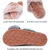 imageVepose Womens 801 Cross Band Slippers Soft Plush Furry Open Toe Fur Slides Fuzzy Fluffy Slip on House Shoes Indoor Outdoor SlippersCross Band801pink