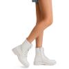 imageVepose Womens Combat Ankle Black Flat Boots Military Fashion 925 Booties Inner ZipperZipper Combat925beige