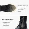 imageVepose Womens Combat Ankle Black Flat Boots Military Fashion 925 Booties Inner ZipperZipper Combat925black