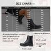 imageVepose Womens Combat Ankle Black Flat Boots Military Fashion 925 Booties Inner ZipperZipper Combat925black Pu
