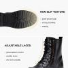 imageVepose Womens Combat Ankle Black Flat Boots Military Fashion 925 Booties Inner ZipperZipper Combat925black Pu