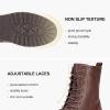imageVepose Womens Combat Ankle Black Flat Boots Military Fashion 925 Booties Inner ZipperZipper Combat925cognac