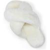 imageVepose Womens 801 Cross Band Slippers Soft Plush Furry Open Toe Fur Slides Fuzzy Fluffy Slip on House Shoes Indoor Outdoor SlippersCross Band801beige