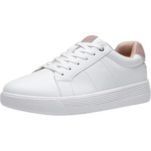 imageVepose White Casual Walking Sneakers for Women Fashion Comfortable Slip On Low Top 8013 ShoesCasual8013white Pink