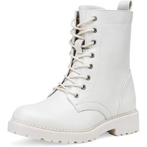 imageVepose Womens Combat Ankle Black Flat Boots Military Fashion 925 Booties Inner ZipperZipper Combat925beige