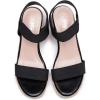 imageVepose Womens Wedge Sandals Platform Espadrilles Sandals Elasitc Ankle Strap Open Toe 881 Sandals with 35quot Inchs High Heel Summer ShoesAsandals881black