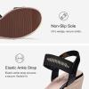 imageVepose Womens Wedge Sandals Platform Espadrilles Sandals Elasitc Ankle Strap Open Toe 881 Sandals with 35quot Inchs High Heel Summer ShoesAsandals881black