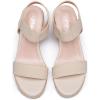 imageVepose Womens Wedge Sandals Platform Espadrilles Sandals Elasitc Ankle Strap Open Toe 881 Sandals with 35quot Inchs High Heel Summer ShoesAsandals881nude