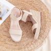 imageVepose Womens Wedge Sandals Platform Espadrilles Sandals Elasitc Ankle Strap Open Toe 881 Sandals with 35quot Inchs High Heel Summer ShoesAsandals881nude