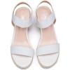 imageVepose Womens Wedge Sandals Platform Espadrilles Sandals Elasitc Ankle Strap Open Toe 881 Sandals with 35quot Inchs High Heel Summer ShoesAsandals881white