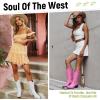 imageVepose 9803 Cowboy Boots Women Cowgirl Embroided Western Pull on Pointed Toe MidCalf Chunky Heel Boots with Inside ZipperWestern9803pink