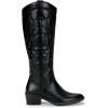 imageVepose Womens Tall Cowboy Boots Knee High Cowgirl Low Heel Comfy Boots for LadiesVintage Cowboy9810black