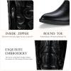 imageVepose Womens Tall Cowboy Boots Knee High Cowgirl Low Heel Comfy Boots for LadiesVintage Cowboy9810black