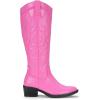imageVepose Womens Tall Cowboy Boots Knee High Cowgirl Low Heel Comfy Boots for LadiesVintage Cowboy9810pink