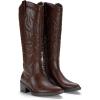 imageVepose Womens Tall Cowboy Boots Knee High Cowgirl Low Heel Comfy Boots for LadiesVintage Cowboy9810whisky