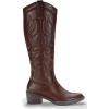 imageVepose Womens Tall Cowboy Boots Knee High Cowgirl Low Heel Comfy Boots for LadiesVintage Cowboy9810whisky