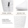 imageVepose Womens Tall Cowboy Boots Knee High Cowgirl Low Heel Comfy Boots for LadiesVintage Cowboy9810white