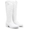 imageVepose Womens Tall Cowboy Boots Knee High Cowgirl Low Heel Comfy Boots for LadiesVintage Cowboy9810white