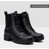 imageVepose Womens Ankle Boots Combat Lace up Booties with Inside ZipperChelsea Laces916black