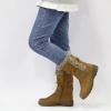 imageVepose Womens Winter Snow Boots Fur Mid Calf Warm Suede Fuzzy Shoes960 Brown