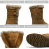 imageVepose Womens Winter Snow Boots Fur Mid Calf Warm Suede Fuzzy Shoes960 Brown