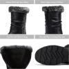 imageVepose Womens Winter Snow Boots Fur Mid Calf Warm Suede Fuzzy ShoesMid Calf960black Pu