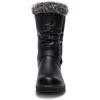 imageVepose Womens Winter Snow Boots Fur Mid Calf Warm Suede Fuzzy ShoesMid Calf960black Pu