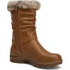 imageVepose Womens Winter Snow Boots Fur Mid Calf Warm Suede Fuzzy ShoesMid Calf960brown Pu