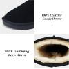 imageVepose Womens Winter Snow Boots Warm Fur Mid Calf Tall Suede Fuzzy Slip on ShoesCrampon Black